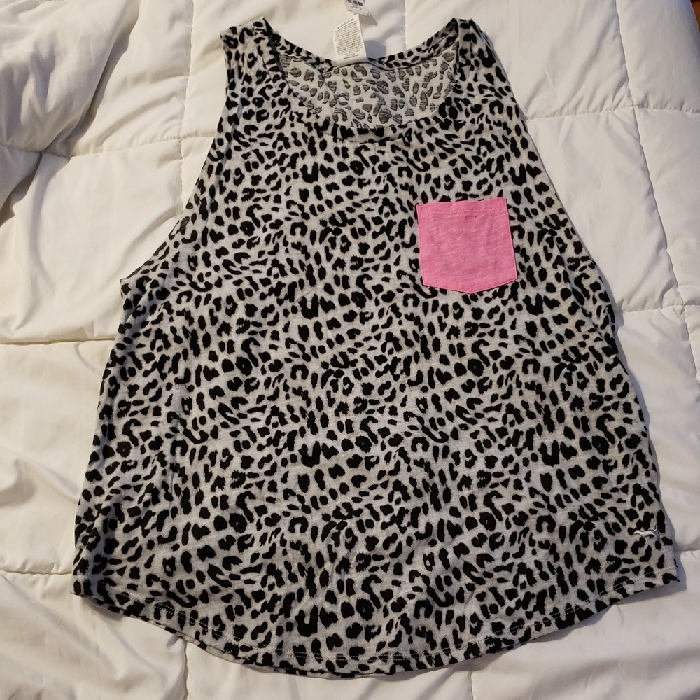 VS Pink White Leopard Tank